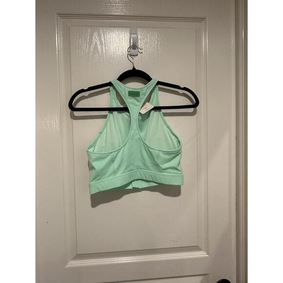 Fabletics Zip-Front Racerback Swim Top (Size M) -Sugared Lime/Hyper Turf - Picture 10 of 12